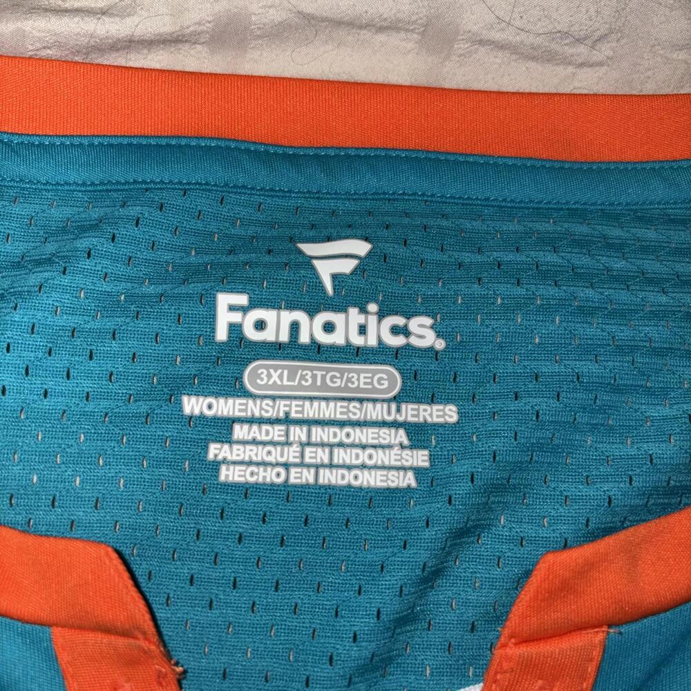 New Fanatics NFL Miami Dolphins Women's 3XL necktie Jersey Blue/orange Dolphins - Picture 4 of 7